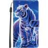 Xkladz Custodia per Samsung Galaxy A55 5G in Pelle PU Portafoglio a Libro Flip Caso con Bello Modello Disegni Colorato Motivo Magnetica Antiurto Supporto Case Cover per Galaxy A55 5G, Tigre