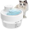 MASBRILL Fontanella per Gatti Senza Fili, 1L Dispenser Acqua Gatti con Sensore di Movimento, Super Silenziosa Fontanella Gatto Cani, Alimentato a Batteria, 3 Modalità di Lavoro, Bianco