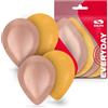 SULPO 2 paia Solette ortopediche a forma di goccia - Solette scarpe - Solette in vera pelle conciata al vegetale per piedi piatti - Supporto dell'arco longitudinale - Metatarsale - Autoadesivo - 44-46
