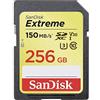 SanDisk Extreme 256 GB scheda di memoria, SDXC fino a 150 MB/sec, Classe 10, U3, V30