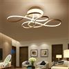 MyLjp Plafoniera a LED Lampada da soggiorno moderna Creatività Lampada da soffitto a 7 anelli Lampadario da camera da letto circolare, 3000K-6500K Dimmerabile con telecomando Illuminazione decorativa for ri