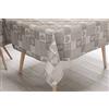 La biancheria per la casa TOVAGLIA LIMA © in TELA CERATA plastificata LAVABILE idrorepellente in PVC CUORE BEIGE Made in Italy - Cm. 140x180 x6 persone