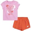 Nike Completo Bimba Floral Skort Set 16L814 (Rosa, 24 Months)