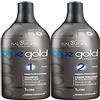 Salvatore Premium Blue Gold Progressiva - Shampoo e Balsamo per Capelli, 2 x 1L, Senza Profumo, A Base Vegetale, Per Capelli Naturali e Colorati