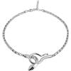 Breil, Collezione Cobra, Collana da donna in acciaio lucido, design animale, elemento centrale a forma di serpente, accessorio vistoso, lunghezza regolabile 42-45 cm, colore argento