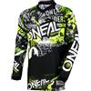 O'NEAL | Camicia da motocross a manica lunga | Bambini | MX MTB | Fit per la massima libertà di movimento, protezione gomito cucita | Element Youth Jersey Attack | Nero Neon Giallo | Taglia M