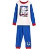 SONIC THE HEDGEHOG Sonic Pigiama Invernale Bambini Pajama Set, Blu, 8 Anni Unisex Kids