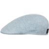 Borsalino Coppola in Lino Herringbone Donna/Uomo - Made Italy Berretto Cappello Piatto con Visiera, Fodera Primavera/Estate - M (56-57 cm) Blu