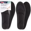 Generic 2 Paia Solette scarpe memory foam comode, Sottopiede supporto plantare per artrosi plantari, ammortizzate, plantari ortopedici, per uomini e donne 39 a 44 (2 Paia Nero)