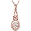 Vadmans Semi di Senape Collana Argento Sterling Fede Christian Ciondolo Montagna Gioielli Regali per Donne Ragazze Oro Rosa
