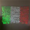 Wisdom Tenda tricolore Led Bandiera italiana 120x180cm da 280 Led Verde Bianco e Rosso IP44 da esterno Wisdom