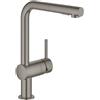 Grohe miscelatore cucina Grohe Minta con doccetta estraibile a 2 getti, hard graphite spazzolato - 30274AL0