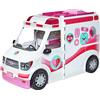 Barbie - La Clinica di Primo Soccorso di Barbie, playset con veicolo ambulanza che si trasforma in ambulatorio, 20+ accessori medici inclusi, giocattolo per bambini, 3+ anni, FRM19