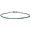 LUXURY MILANO Bracciale tennis Luxury Zone in oro bianco e smeraldi ct. 1,42. Misura 17.