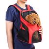 Smandy Zaino porta-cani, passamontagna regolabile a mani libere Camminare Escursionismo Viaggiare Doppia borsa a tracolla per il trasporto di cuccioli di cani(Grande rosso)