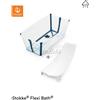 Stokke Flexi Bath Transparent Blue + Supporto per Neonato