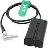 HangTon Monitor fotocamera ad angolo retto 2 pin a NP-F970 F960 F570 F550 Adattatore di alimentazione batteria fittizia per Portkeys Atomos Shogun Inferno Ninja