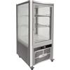 FORCAR Vetrina Espositiva Pasticceria VGP200R - Acciaio Inox con 2 Ripiani - Capacità Lt 200