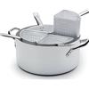 Fasa Casseruola Alta con 4 Scolapasta Professionale - Alluminio 3 mm - Diverse Misure