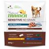 Natural Trainer Sensitive No Grain Small & Toy per Cani Adulti con Trota e Patate - Confezione: 800 gr