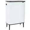 Senza Marca/Generico Brabantia Bo Touch Bin Hi Pattumiera, Metallo, Bianco, 60 Litri