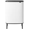 Senza Marca/Generico Brabantia Bo Touch Bin Hi Pattumiera, Metallo, Bianco, 2 x 30 Litri