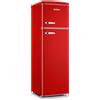 Severin RKG 8983 Retrò - Frigorifero Doppia Porta, 246 Litri, Classe D, Colore Rosso AxLxP 166,5x55x57,5 cm
