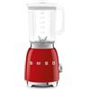 Smeg, Frullatore da Tavolo BLF03RDEU 1,5 L, 4 Velocità, 4 Funzioni Smoothie, Pulse, Tritaghiaccio e Autopulizia, Blocco Motore e Tappo Dosatore, Base Antiscivolo, Avvolgicavo Integrato, 800W, Rosso