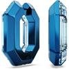 SWAROVSKI ORECCHINI A CERCHIO LUCENT, FORMA OTTAGONALE BLU