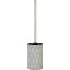 Avilia Porta Scopino con Scopino per WC - Scopino per Bagno con Portascopino, in Ceramica, 10x43x10cm, Grigio