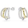 SWAROVSKI ORECCHINI HYPERBOLA A CERCHIO BIANCO, PLACCATURA RODIO 5689718