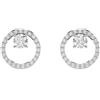 SWAROVSKI ORECCHINO A LOBO CONSTELLA, TAGLIO ROUND PLACCATO RODIO