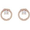 SWAROVSKI ORECCHINO A LOBO CONSTELLA, TAGLIO ROUND PLACCATO ORO ROSA