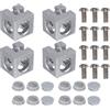 QUARKZMAN 4Set 30x30x30mm Angolo a 3 Vie, Cubo di Supporto in Lega di Alluminio per Profilo di Estrusione in Alluminio Serie 3030 con Viti