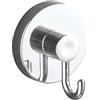 WENKO Vacuum-Loc gancio cromo set 2 pezzi - set di 2, fissaggio senza trapano, ABS, 6 x 6 x 5 cm, Cromo