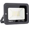 bapro Faretto a LED da 30 W, per esterni, super luminoso, 6000 K, IP65, per giardino, garage e campo sportivo, classe energetica A++, luce bianca fredda