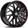 Cerchi in lega Seventy9 Sv-C 7.5x17 Bgril- Black Glossy Red Inner Lip