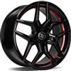 Cerchi in lega Seventy9 Sv-B 10.0x20 Bgril- Black Glossy Red Inner Lip