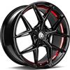 Cerchi in lega Seventy9 Scf-B 9.5x19 Bgril- Black Glossy Red Inner Lip