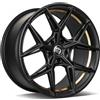Cerchi in lega Seventy9 Scf-B 9.5x19 Bggil - Black Matt Gold Inner Lip