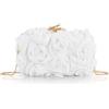 Jywmsc Borsa da Donna con Pochette Borsa da Sera Formale con Fiori in Pizzo Borsa a Tracolla con Tracolla a Catena