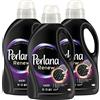 Perlana Renew Neri Detersivo Liquido per Tessuti Scuri con Repair Complex per Lavatrice e a Mano - 3 Flaconi da 1,44L