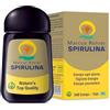 Marcus Rohrer Spirulina Integratore alimentare completo adatto ai vegani, bottiglia di vetro viola Miron® (540 compresse)