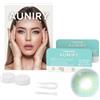 AUNIRY Lenti a Contatto Colorate Azzure Verdi Naturali TURQUOISE: Kit Completo (2 Lenti Colorate Annuali Non Graduate, Pinzetta, Applicatore e Portalenti), Adatte per Occhi Scuri e Senza Gradazione