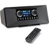 MEDION P85333 Radio Internet con DAB+ (WLAN, FM, Spotify Connect, Amazon Music, DLNA, USB, porta per cuffie, AUX, uscita linea stereo, sleep timer) nero