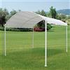 VERDELOOK Gazebo Onda Struttura in Ferro Verniciato e Telo Poliestere Bianco, 3x3 m