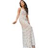 Miro Travel Wear Miro Boho Chic Ibiza 89 Abito da Sposa Boho Chic Abito Lungo in Pizzo ibizenco, Senza Maniche. Scollo a V. Taglia Unica. Vestiti Bianchi della Donna di Ibiza. Boho Abiti Estivi Lunghi. (Beige)