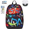 ZAINO Seven REVERSIBILE NEW CON EARPHONES WIRELESS THE DOUBLE GRAFFITILOAD