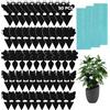 KIKISML 50Pcs Trappole Appiccicose, Yellow Insetti Mosche Trappole con Cravatte Intrecciate Assassino di Trappole per Moscerini per Mosche Bianche Zanzare Fungo Afidi, Giallo, Nero