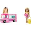 Barbie Camper dei Sogni - Veicolo 3 in 1 Trasformabile con Piscina - Pick-Up e Barca & Siamo in Due Chelsea in Campeggio - PlaySet con Bambola Chelsea e Il Suo Gufetto